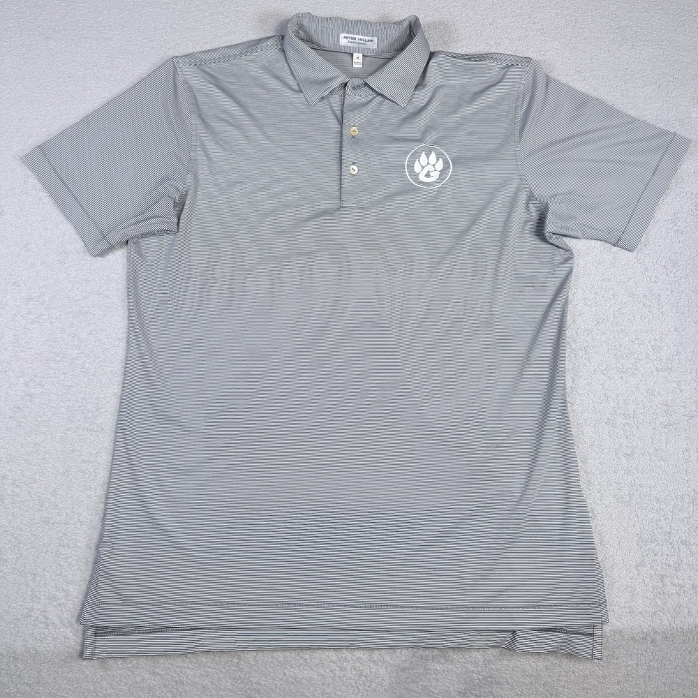 Peter Millar Summer Comfort Polo Shirt Men's Medium Navy Striped